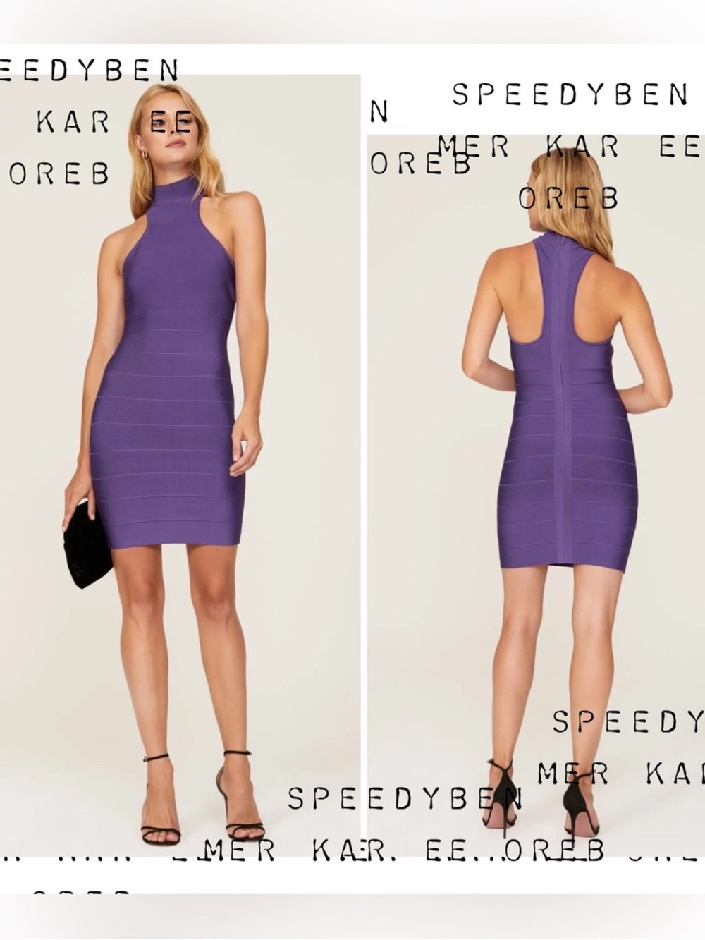 HERVE LEGER Icon Racer Mini Dress X-Small